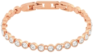 Swarovski Tennis Bracelet Clear Crystals Rose Gold Plated 5039938