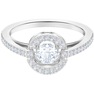 Swarovski Women's Ring - Sparkling Dance Rhodium Plated White Crystal Pave | 5465280
