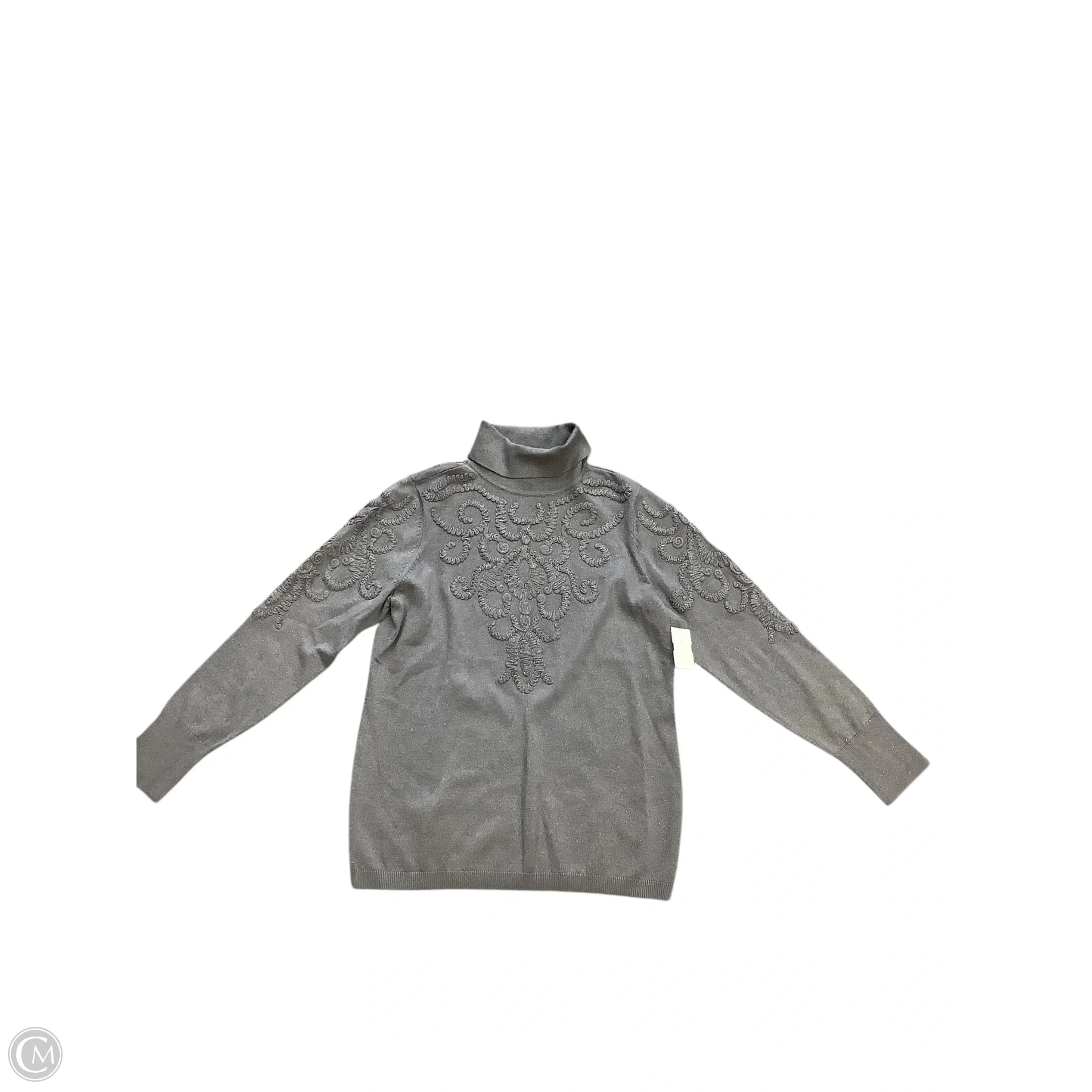 Sweater By Chicos In Grey, Size: M