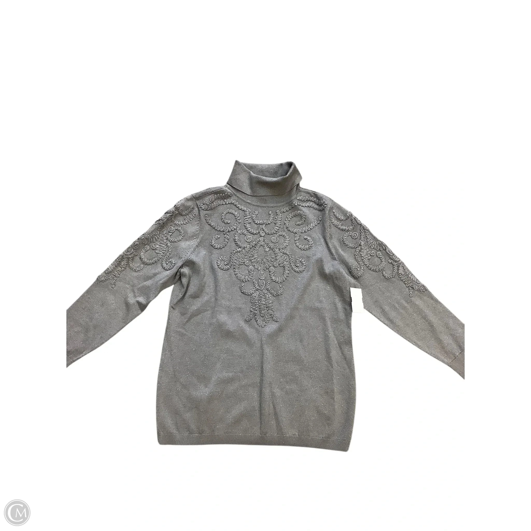 Sweater By Chicos In Grey, Size: M