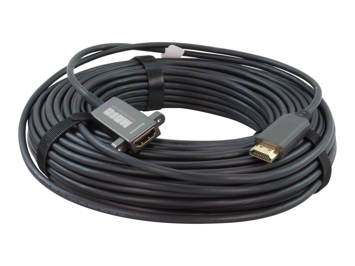 TechLogix MOFO PT Series - HDMI cable - HDMI male to HDMI female - 49 ft - hybrid copper/fiber optic - black - 4K60Hz support, MOFO-HD20PT-15