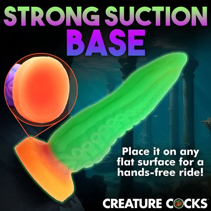 TENTA-COCK SILICONE GLOW-IN-THE-DARK DILDO