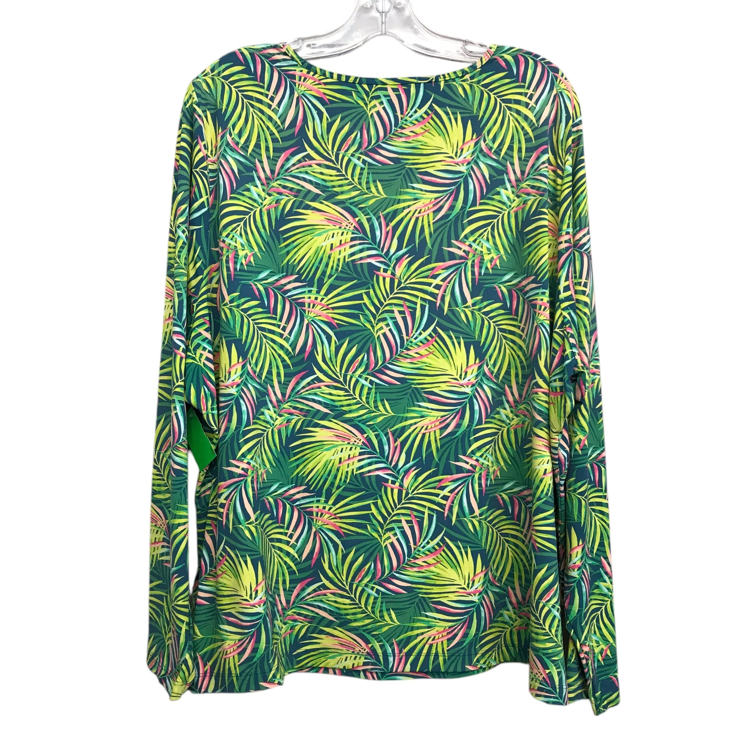 Top Ls By Lands End In Tropical Print, Size:2X