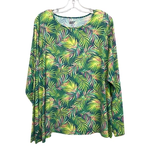 Top Ls By Lands End In Tropical Print, Size:2X
