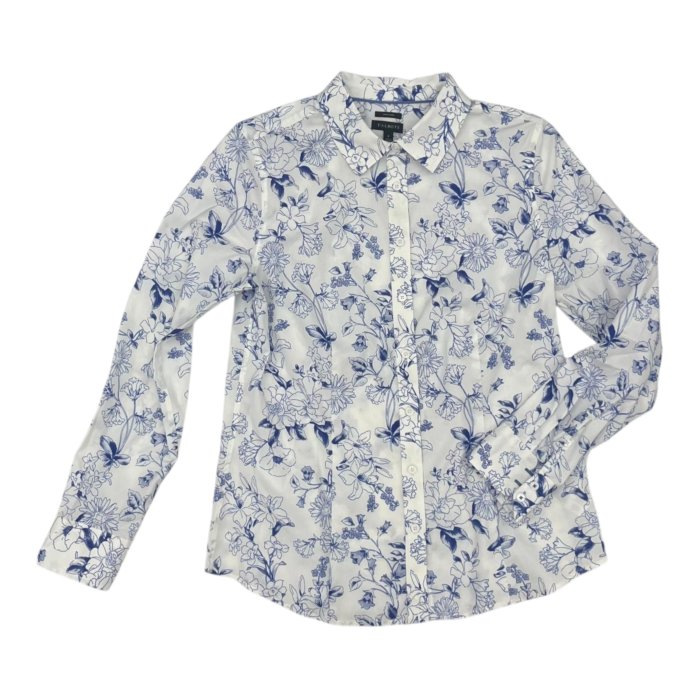 Top Ls By Talbots In Blue & White, Size:S