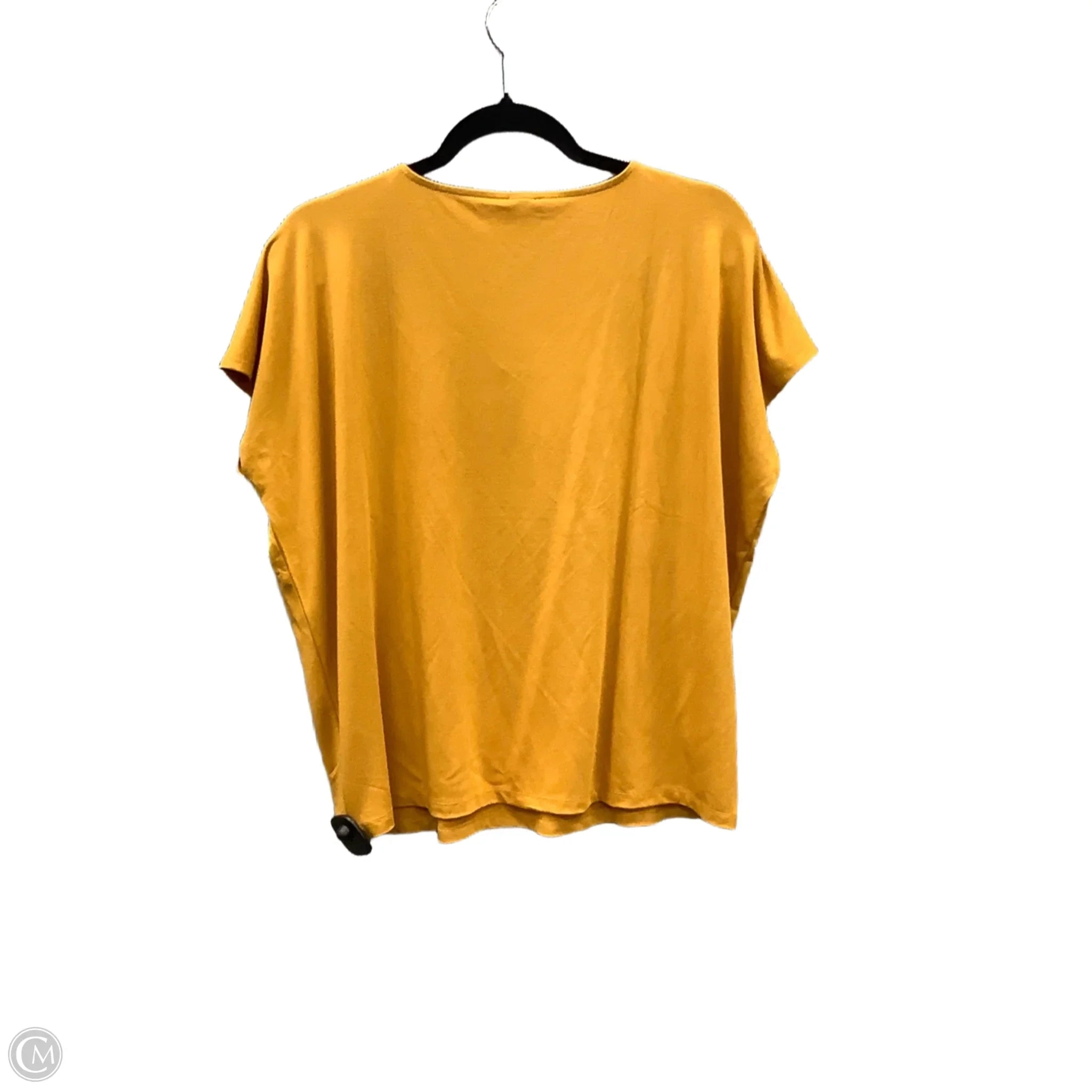Top Short Sleeve By Ann Taylor In Yellow, Size: L