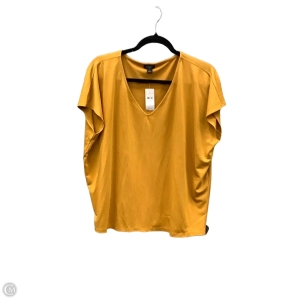 Top Short Sleeve By Ann Taylor In Yellow, Size: L