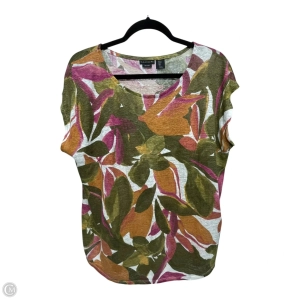 Top Short Sleeve By Tahari By Arthur Levine In Multi-colored, Size: L