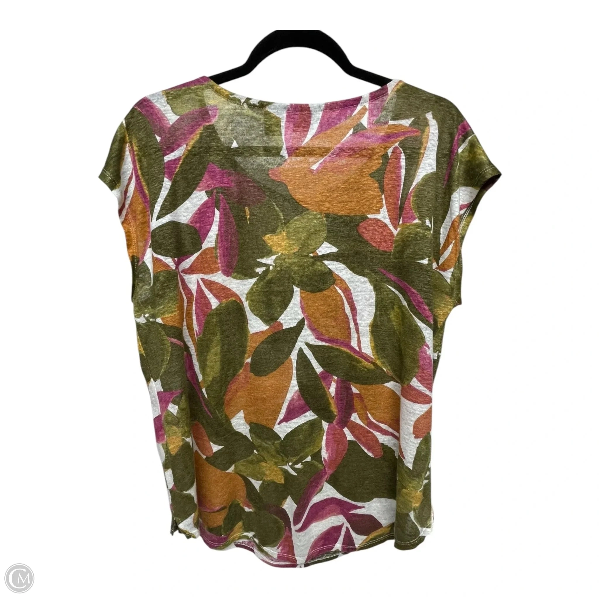 Top Short Sleeve By Tahari By Arthur Levine In Multi-colored, Size: L