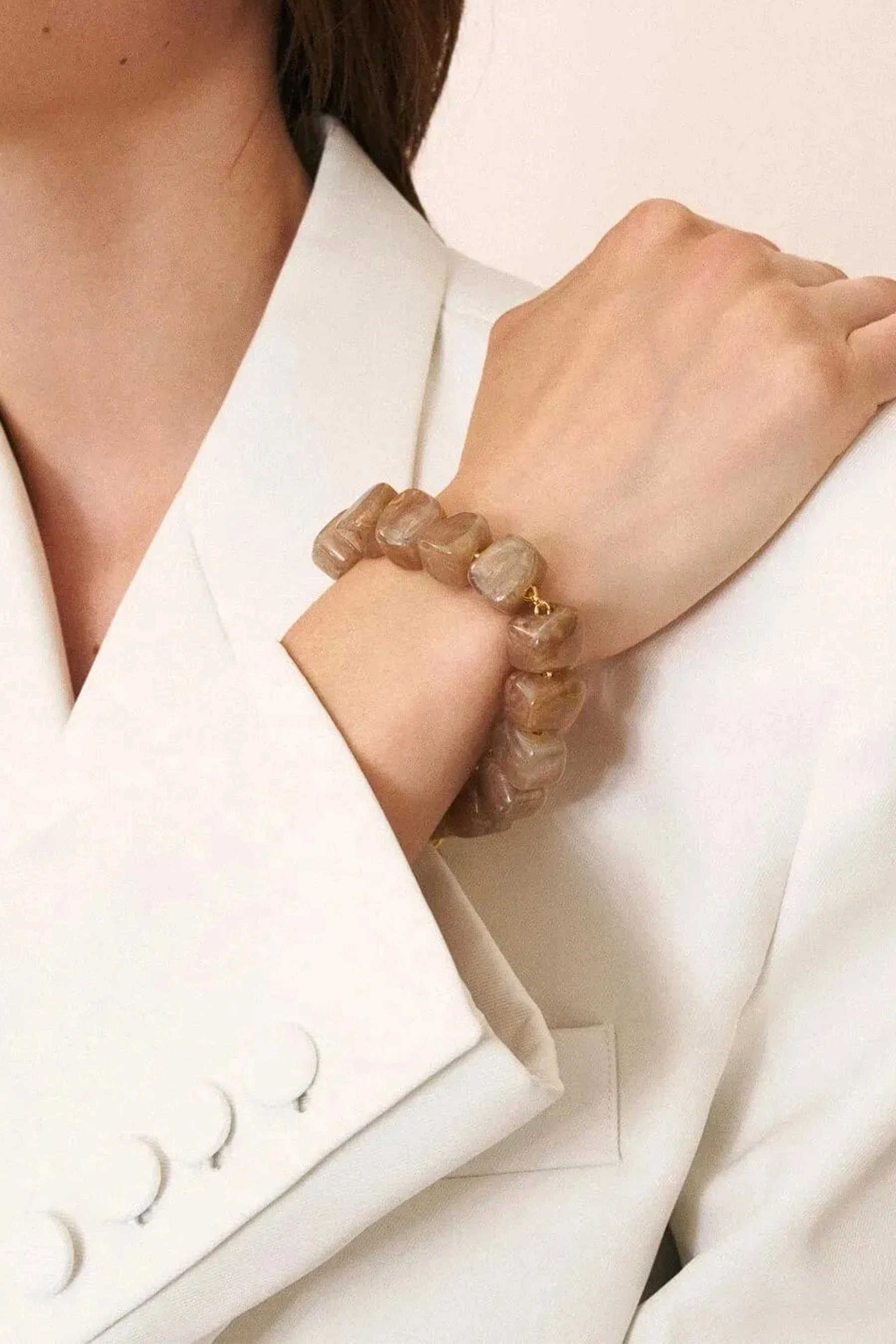 Vanessa Baroni Stone Bracelet - Blush