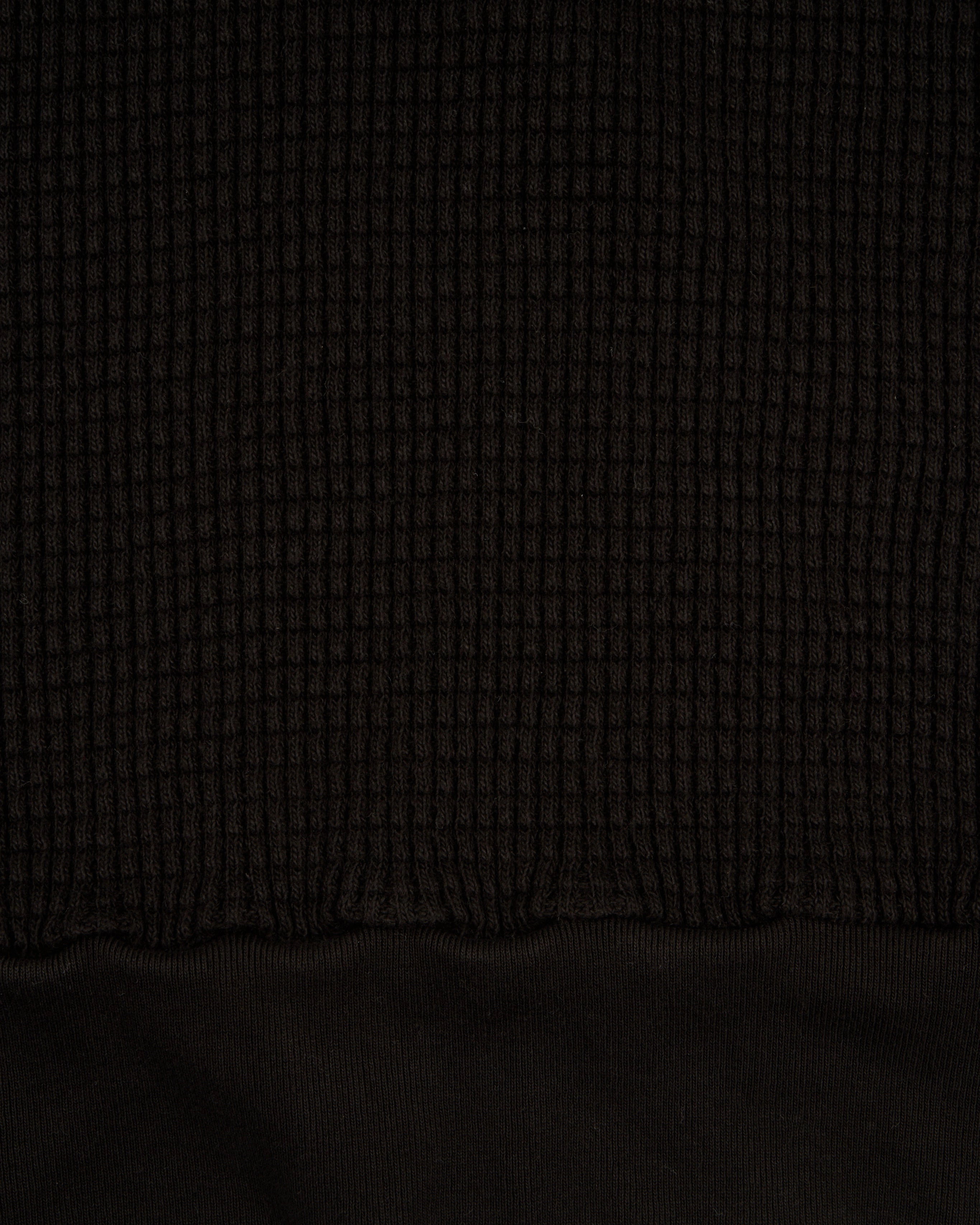 Velva Sheen Waffle Crew Set-In Sweat - Black