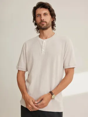 Vito Slub Henley Tee - Cement