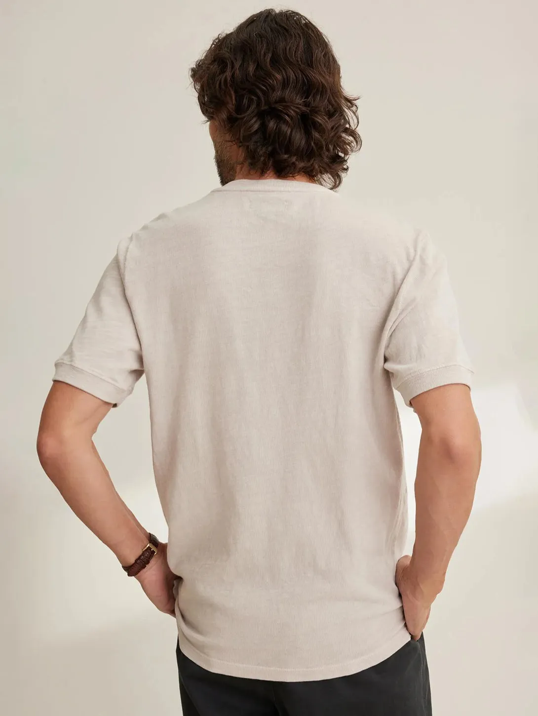Vito Slub Henley Tee - Cement