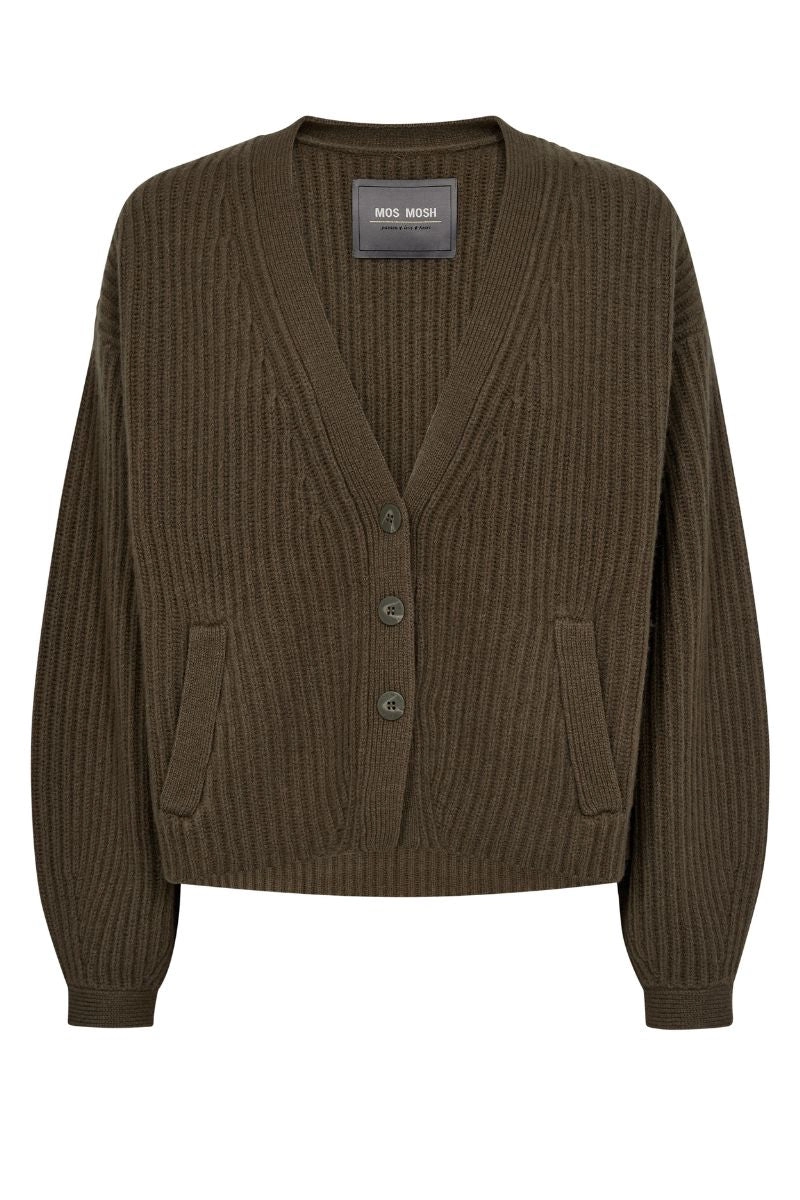 Wynter V-neck Knit Cardigan   | Sea Turtle | Strik fra Mos Mosh